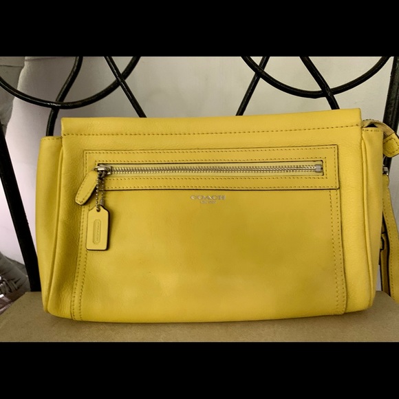 Coach Handbags - Coach Yellow Clutch